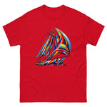 Surreal Color Sailboat T-Shirt in Red