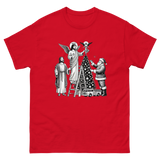 Jesus and Santa Decorating the Christmas Tree tee