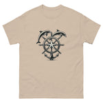 Ships Wheel Dolphins T-Shirt in Sand