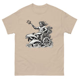 Poseidon Chariot Dolphins T-Shirt in Sand