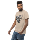 Poseidon Surfing Dolphin T-Shirt Left Front in Sand