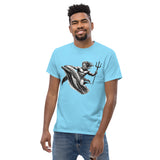 Poseidon Surfing Dolphin T-Shirt in Sky