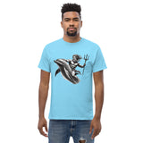 Poseidon Surfing Dolphin T-Shirt in Sky