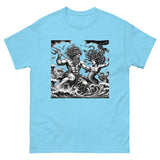 Poseidon Battling Medusa T-Shirt in Sky