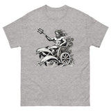 Poseidon Chariot Dolphins T-Shirt in Sport Grey