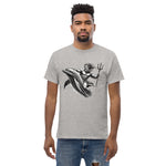 Poseidon Surfing Dolphin T-Shirt in Sport Grey