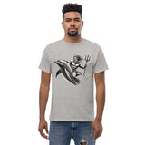 Poseidon Surfing Dolphin T-Shirt in Sport Grey