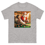 Santa and Jesus Shooting Pool tee