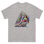 Surreal Color Sailboat T-Shirt in Sport Grey