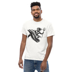 Poseidon Surfing Dolphin T-Shirt in White