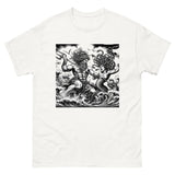 Poseidon Battling Medusa T-Shirt in White