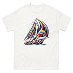 Surreal Color Sailboat T-Shirt in White