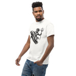 Poseidon Surfing Dolphin T-Shirt Left Front in White