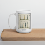 'Shine Your Light' 7 NC Lighthouses White Glossy Mug