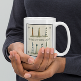 'Shine Your Light' 7 NC Lighthouses White Glossy Mug